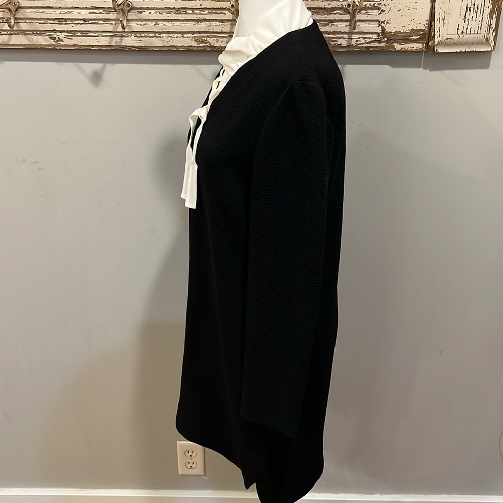 Sandro NWT black dress with white collar size 2 - Picture 5 of 11